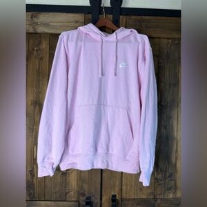 Nike Pink Hoodie with Black Swoosh Tag